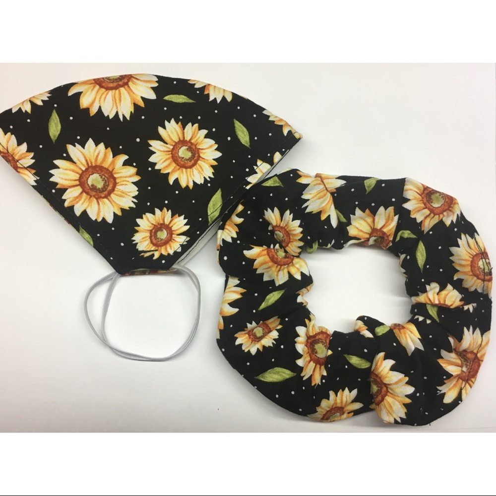 Sunflower mask & scrunchie